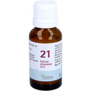 BIOCHEMIE Pflüger 21 Zincum chloratum D 12 Globuli
