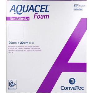 AQUACEL Foam nicht adhäsiv 20x20 cm Verband