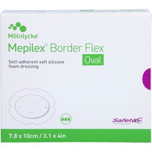 MEPILEX Border Flex Schaumverb.haft.7,8x10 cm oval