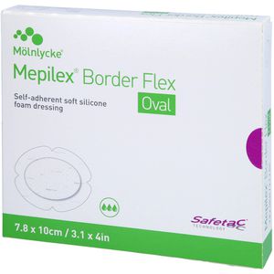 MEPILEX Border Flex Schaumverb.haft.7,8x10 cm oval