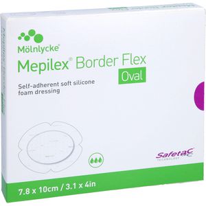 MEPILEX Border Flex Schaumverb.haft.7,8x10 cm oval