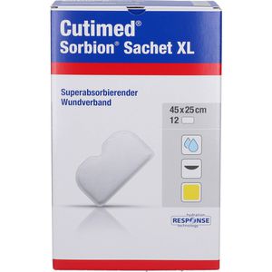 Cutimed Sorbion Sachet Wundauflage Xl 25x45 cm 12 St