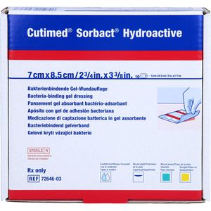 CUTIMED Sorbact Hydroactive Kompressen 7x8,5 cm