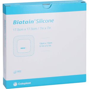 BIATAIN Silicone Schaumverband 17,5x17,5 cm