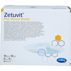 ZETUVIT Plus Silicone Border steril 10x10 cm