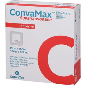 CONVAMAX Superabsorber adhäsiv 15x15 cm