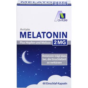MELATONIN 2 mg plus Hopfen und Melisse Kapseln