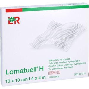 LOMATUELL H Salbentüll 10x10 cm steril