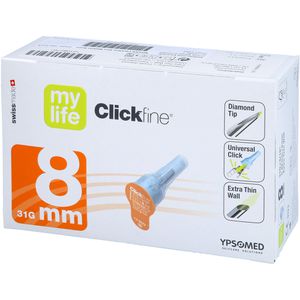 MYLIFE Clickfine Pen-Nadeln 8 mm 31 G Diamond Tip