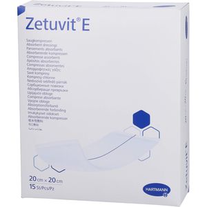 ZETUVIT E Saugkompressen steril 20x20 cm