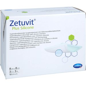 ZETUVIT Plus Silicone steril 8x8 cm