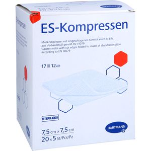 ES-KOMPRESSEN steril 7,5x7,5 cm Großpackung