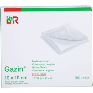 GAZIN Mullkomp.10x10 cm steril 8fach