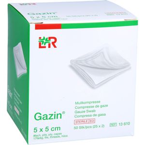 GAZIN Mullkomp.5x5 cm steril 8fach