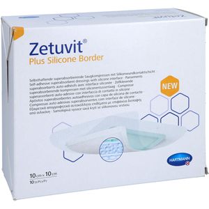 ZETUVIT Plus Silicone Border steril 10x10 cm