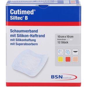 CUTIMED Siltec B Schaumverb.10x10 cm m.Haftr.