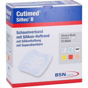 CUTIMED Siltec B Schaumverb.10x10 cm m.Haftr.