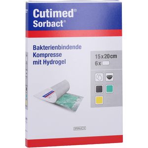 CUTIMED Sorbact Gel Kompressen 15x20 cm