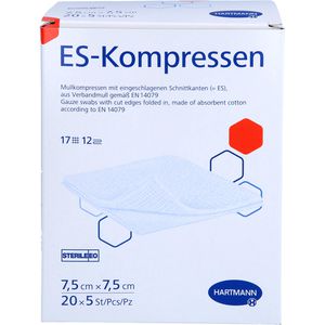 ES-KOMPRESSEN steril 7,5x7,5 cm Großpackung