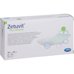 ZETUVIT Plus Silicone steril 10x20 cm