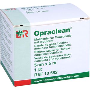 OPRACLEAN Mullbinde z.Tampon.m.Jodoform 5 cmx5 m