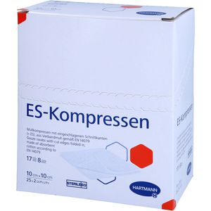 ES-KOMPRESSEN steril 10x10 cm 8fach
