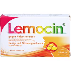 Lemocin gegen Halsschmerzen Honig-u.Zitroneng.Lut. 24 St