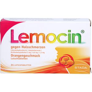 Lemocin gegen Halsschmerzen Orangengeschmack Lut. 24 St