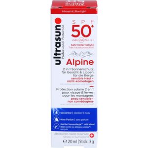 ULTRASUN Alpine Creme SPF 50+ 2in1 Gesicht+Lippen