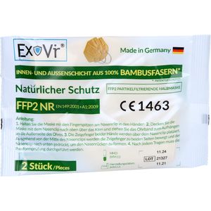 EXOVIR Bambus-Vlies FFP2 Atemschutzmaske