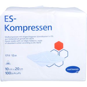 ES-KOMPRESSEN unsteril 10x20 cm 12fach