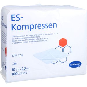 ES-KOMPRESSEN unsteril 10x20 cm 12fach