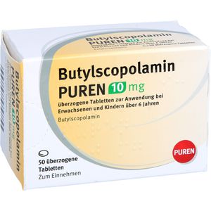 BUTYLSCOPOLAMIN PUREN 10 mg überzogene Tab.