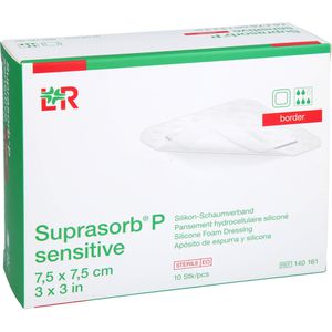 SUPRASORB P sensitive PU-Schaumv.border 7,5x7,5cm