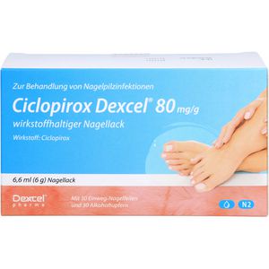 Ciclopirox Dexcel 80 mg/g wirkstoffhalt.Nagellack 6,6 ml