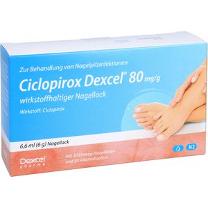 Ciclopirox Dexcel 80 mg/g wirkstoffhalt.Nagellack 6,6 ml
