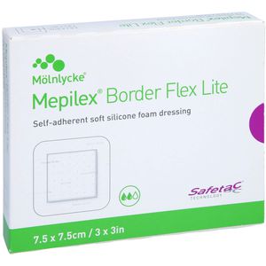 MEPILEX Border Flex Lite Schaumverband 7,5x7,5 cm