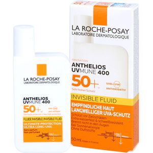 ROCHE-POSAY Anthelios Sonnenschutz Invisible Fluid UVMune400 LSF 50+ für alle Hauttypen geeignet