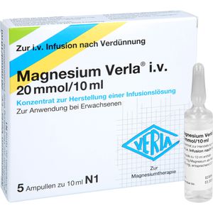 MAGNESIUM VERLA i.v. 20 mmol/10 ml K.z.H.e.Inf.Lsg