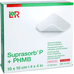 SUPRASORB P+PHMB Schaumverband 10x10 cm