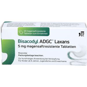 BISACODYL ADGC Laxans 5 mg magensaftres.Tabletten