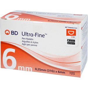 BD ULTRA-FINE Pen-Nadeln 6 mm 31 G 0,25 mm