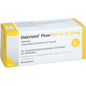 DEKRISTOL Fluor 500 I.E./0,25 mg Tabletten