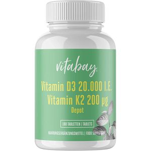 VITAMIN D3 DEPOT 20.000 I.E.+Vitamin K2 200 μg Tab