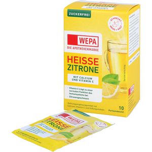 WEPA heiße Zitrone+Vit.C+Calcium zuckerfrei Pulver