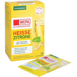 WEPA heiße Zitrone+Vit.C+Calcium zuckerfrei Pulver