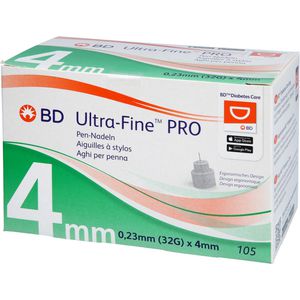BD ULTRA-FINE PRO Pen-Nadeln 4 mm 32 G 0,23 mm