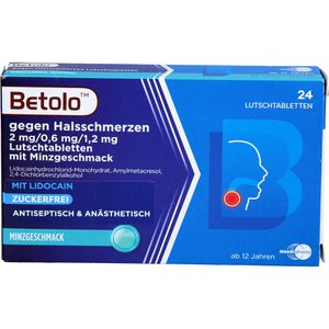     BETOLO gegen Halsschm.2/0,6/1,2 mg Lut.-Tab.Minz
