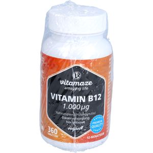 VITAMIN B12 1000 μg hochdosiert vegan Tabletten