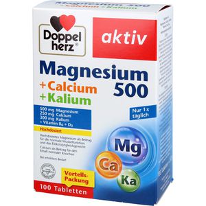 DOPPELHERZ Magnesium 500+Calcium+Kalium Tabletten